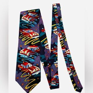 Vintage Beatles Silk Neck Tie Drive My Car Colorful Music Fan Gift